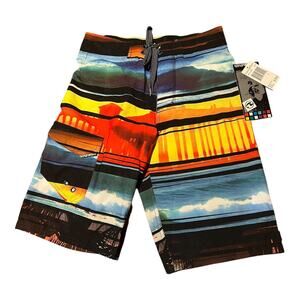 ⸻

Ocean Current Boys Board Shorts Size 12 Multicolored Scenic 
Surf Beachwear